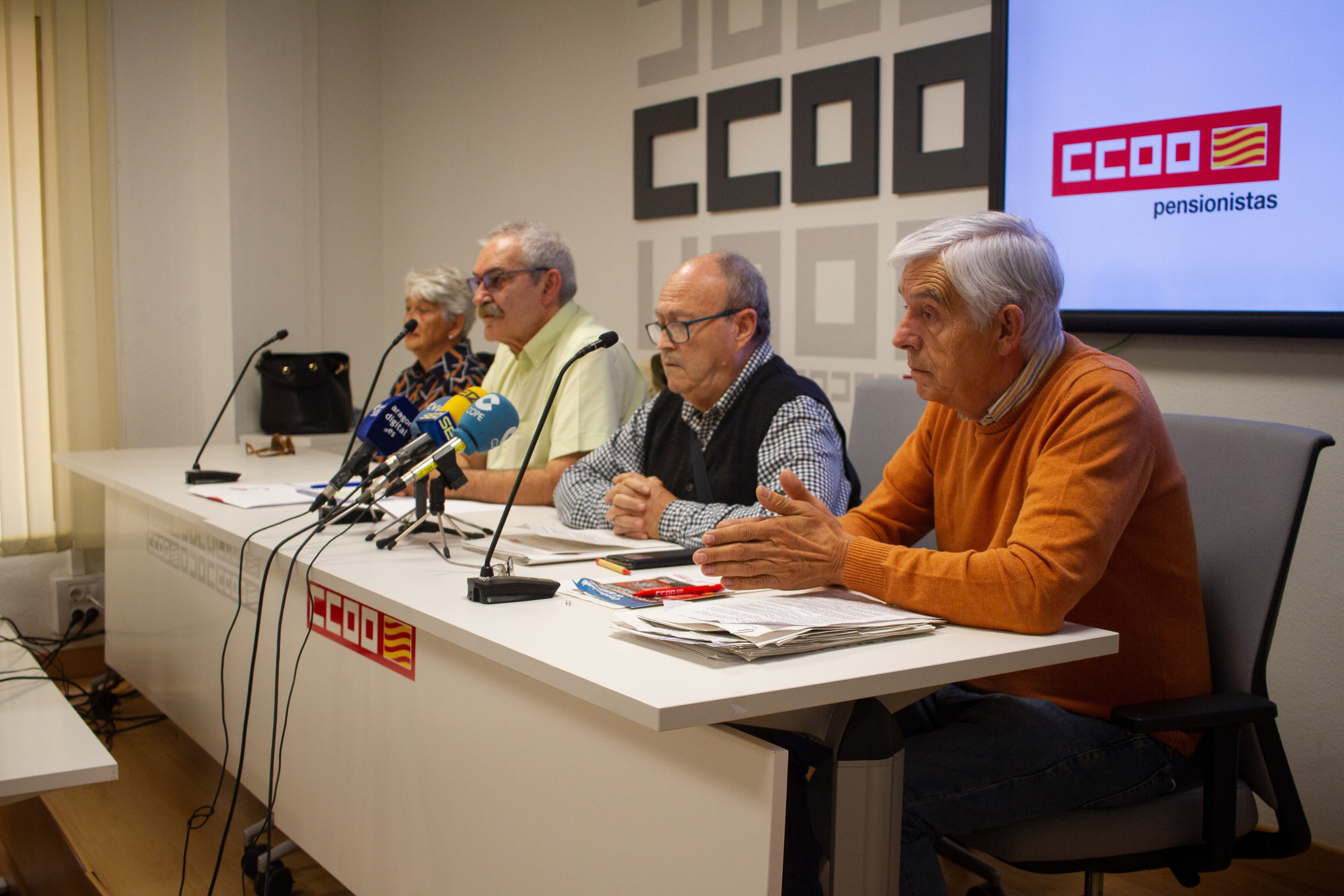 Las Federaciones de Pensionistas de UGT y CCOO Aragón piden envejecer con calidad de vida