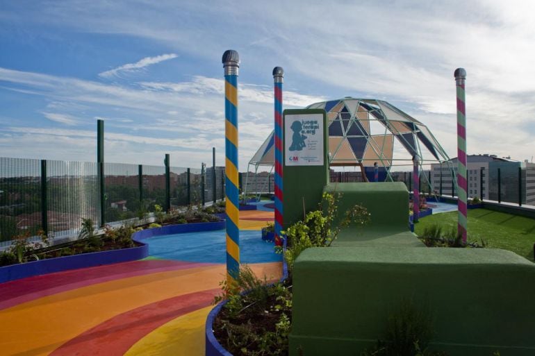 El jardín de la azotea del hospital 12 de Otubre de Madrid