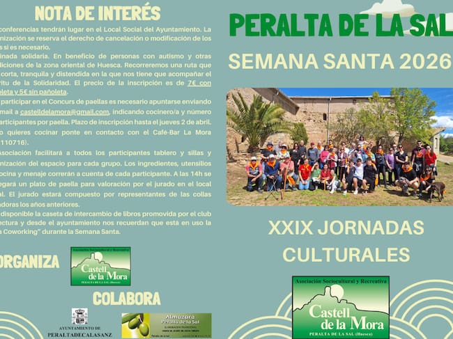 Cartel Jornadas Culturales Peralta de la Sal 2026.