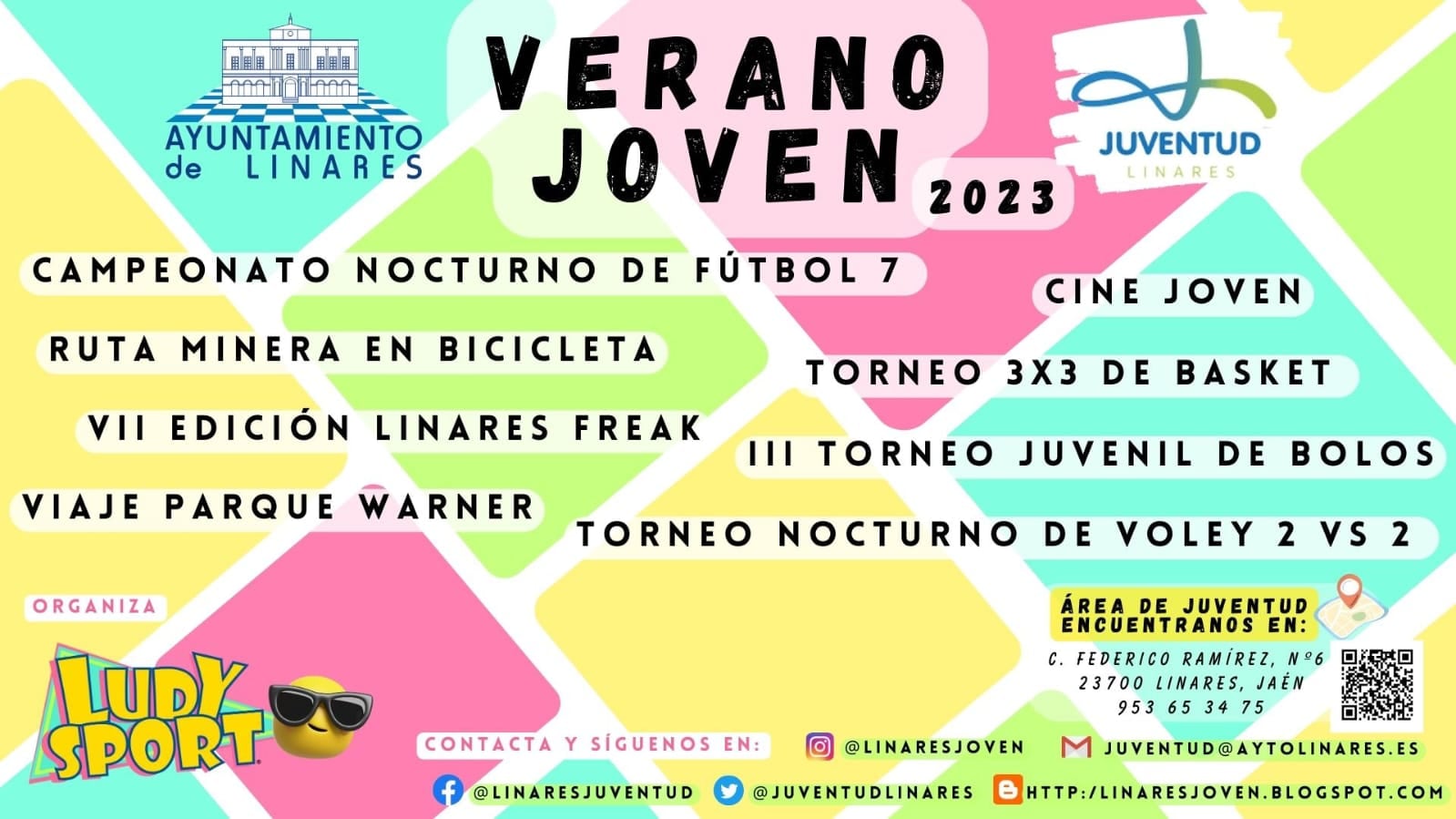 Cartel Verano Joven 2023 en Linares