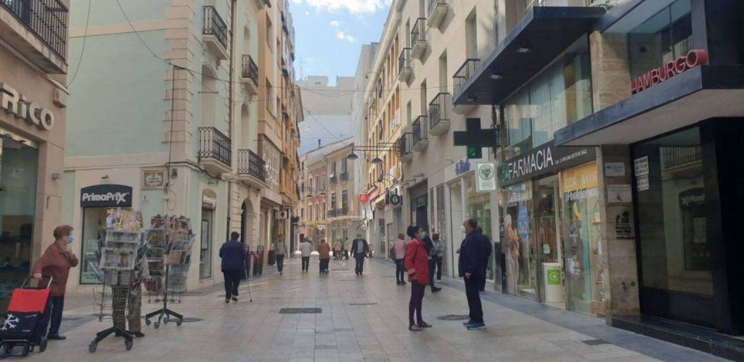 Calle Mayor de la ciudad de Gandia 