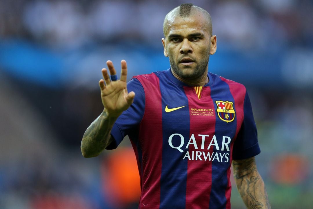 Dani Alves en su etapa en el FC Barcelona