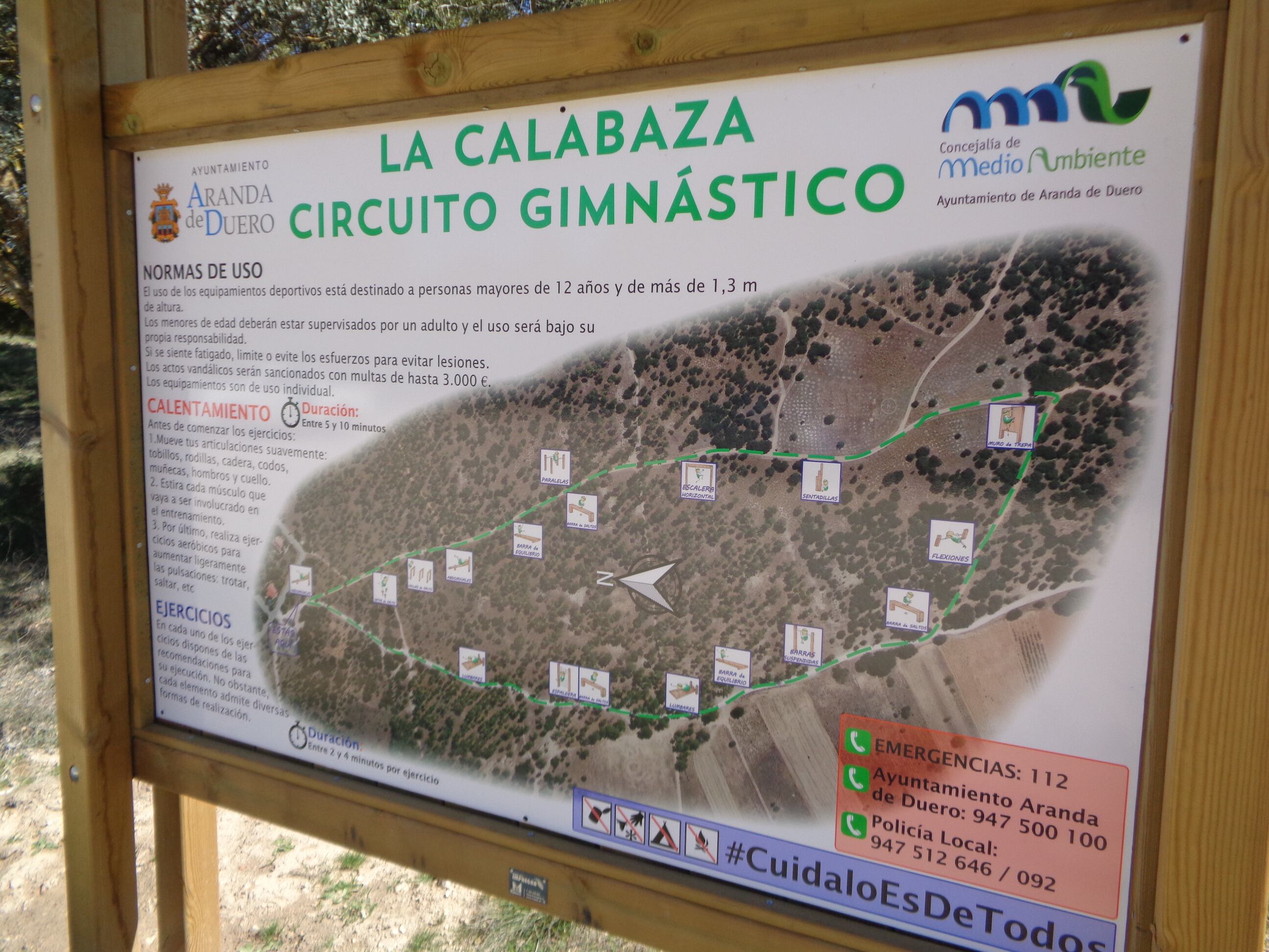 Panel explicativo al comienzo del circuito