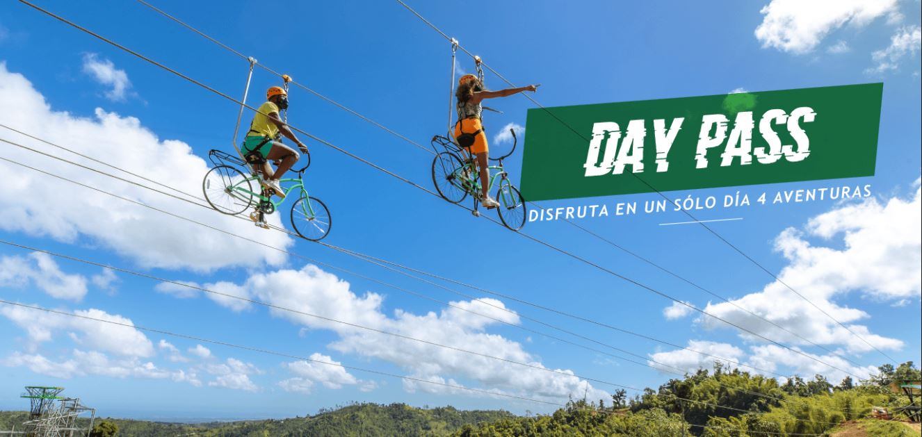 El parque Toroverde de Puerto Rico oferta actividades como un circuito de bicicleta sobre cables.