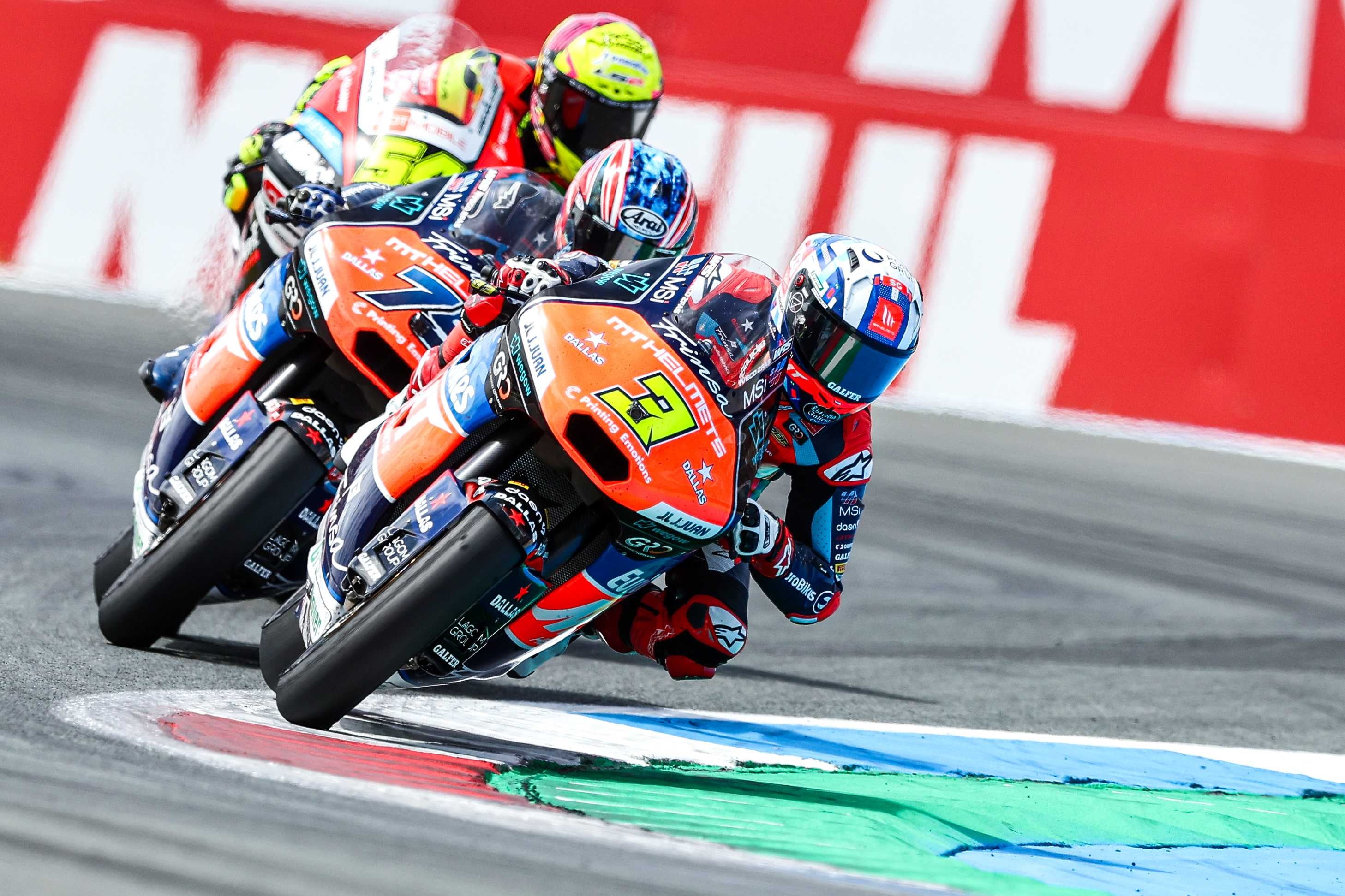 Assen (Netherlands), 30/06/2024.- Sergio Garcia (Spain) in action during the Moto2 race of the Motorcycling Grand Prix in Assen at the TT Circuit Assen, Netherlands, 30 June 2024. (Motociclismo, Ciclismo, Países Bajos; Holanda, España) EFE/EPA/VINCENT JANNINK
