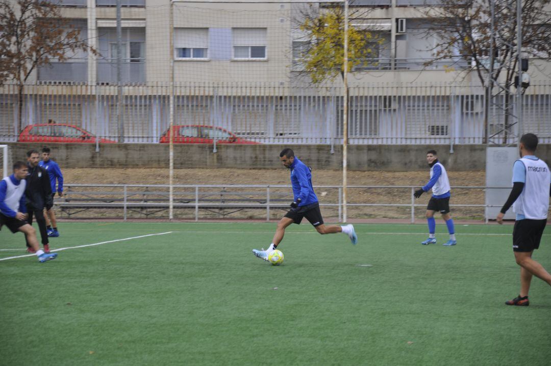 Israel durante el entrenamiento en La Granja 