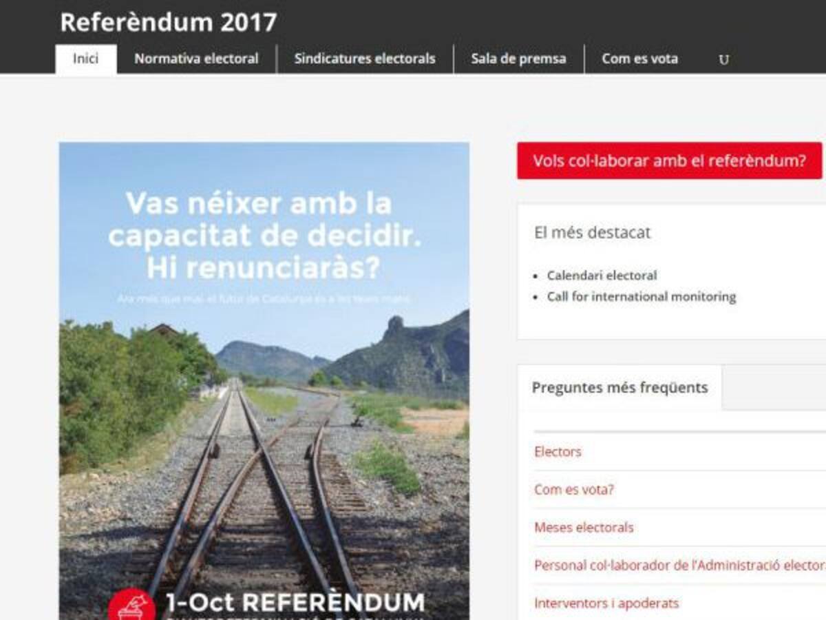 Crean la web 'MarianoRajoy.cat' para informar sobre el referéndum