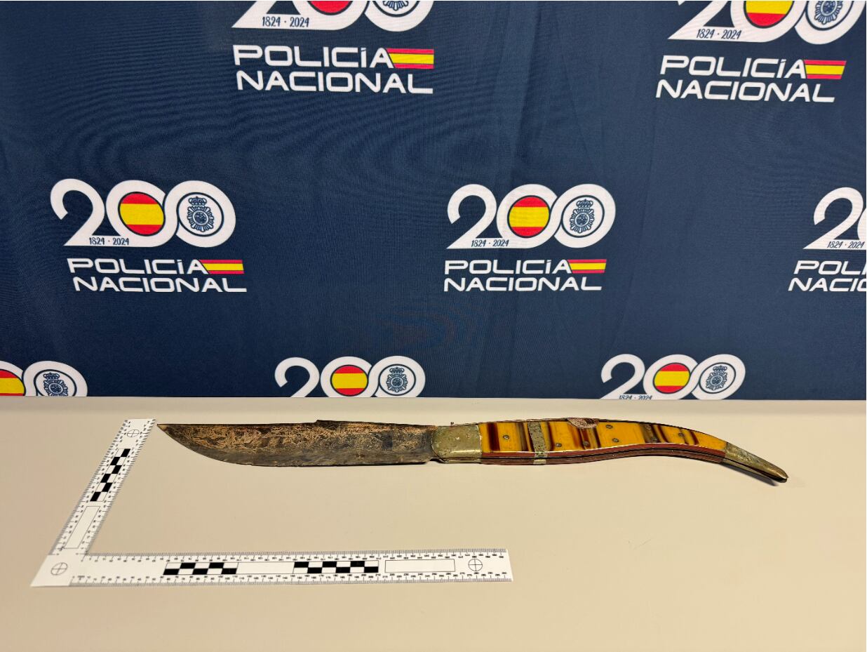 &#039;Faca navaja&#039; utilizada por el atracador