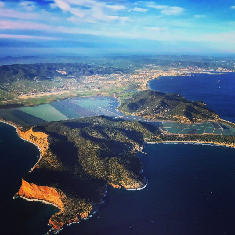 Vista aérea de la zona de ses Salines