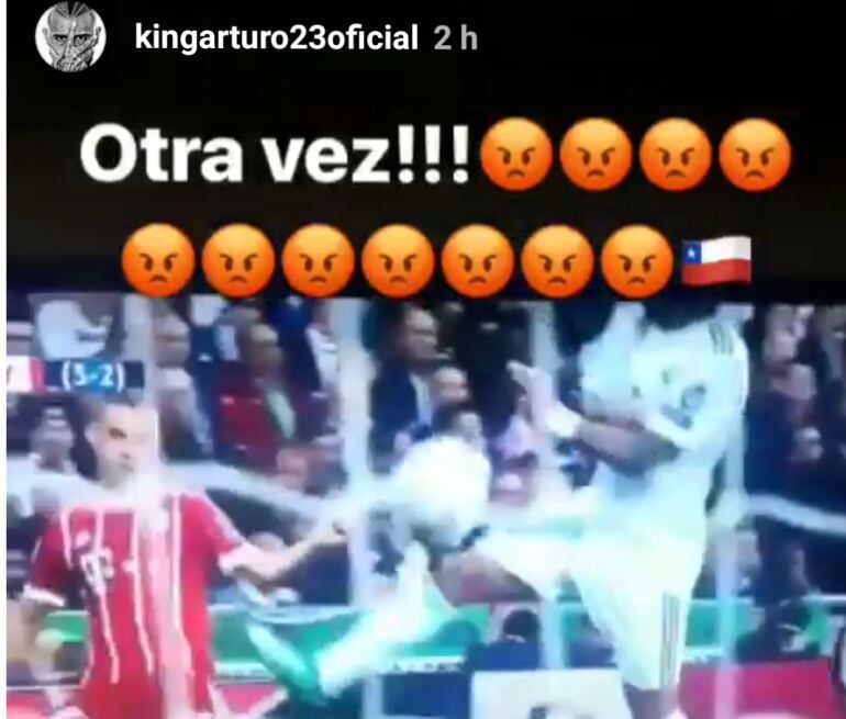 La imagen que ha colgado Arturo Vidal en sus redes sociales