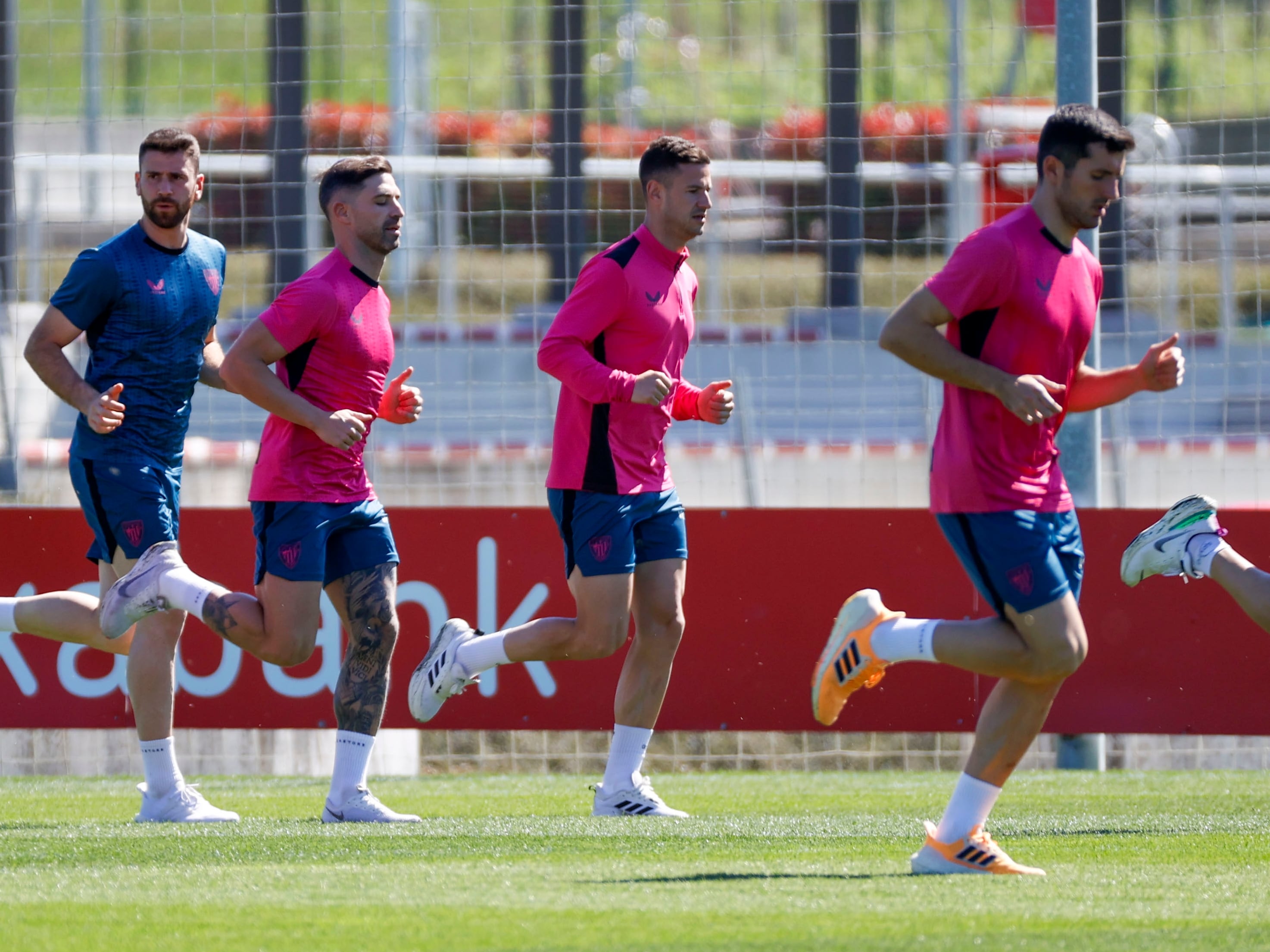 Un entrenamiento del Athletic de la temporada pasada