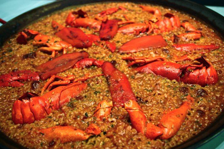 Arroz con bogavante en un restaurante