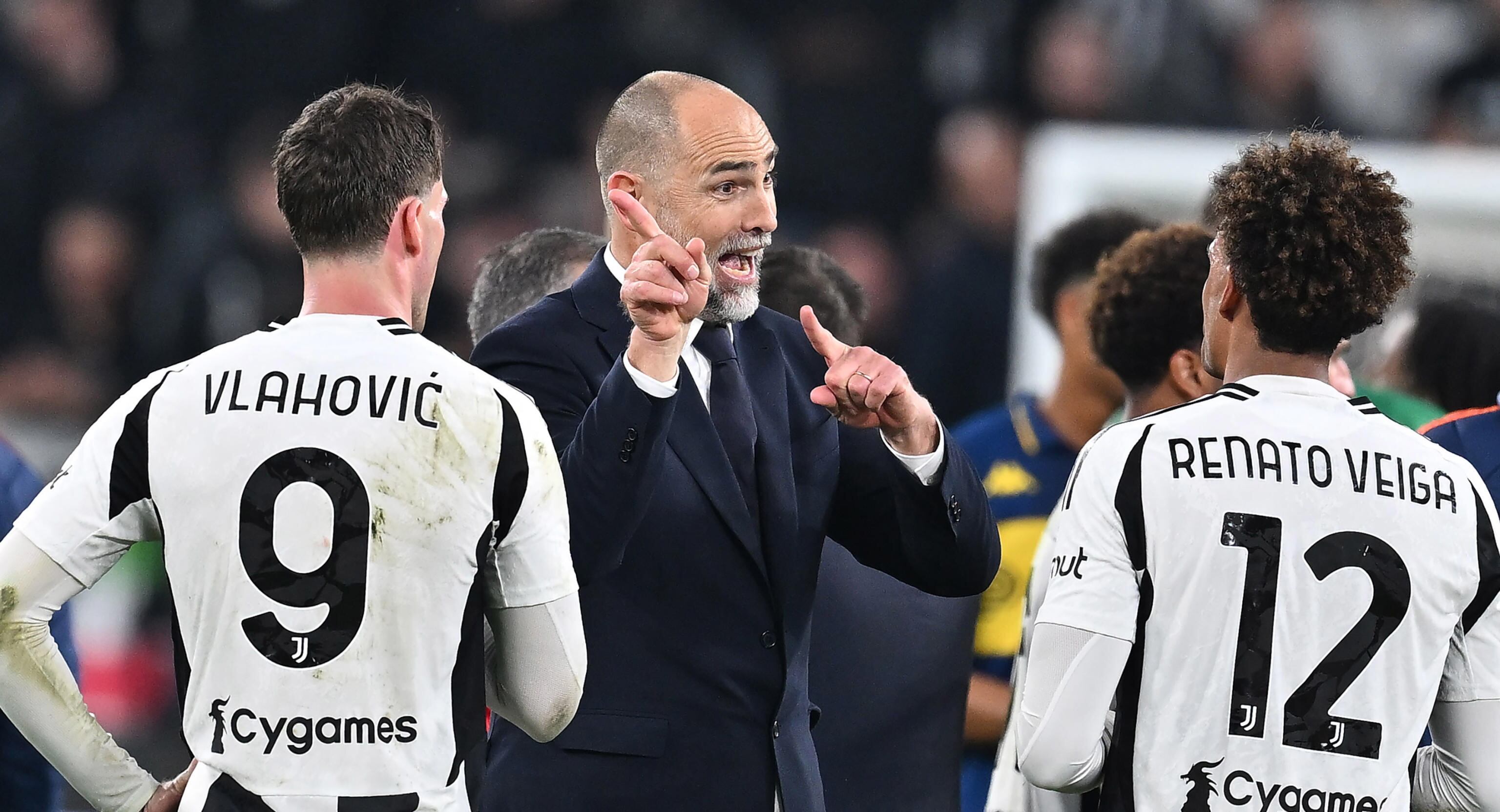 El nuevo entrenador de la Juventus Igor Tudor en el partido de la serie A ante el Genova