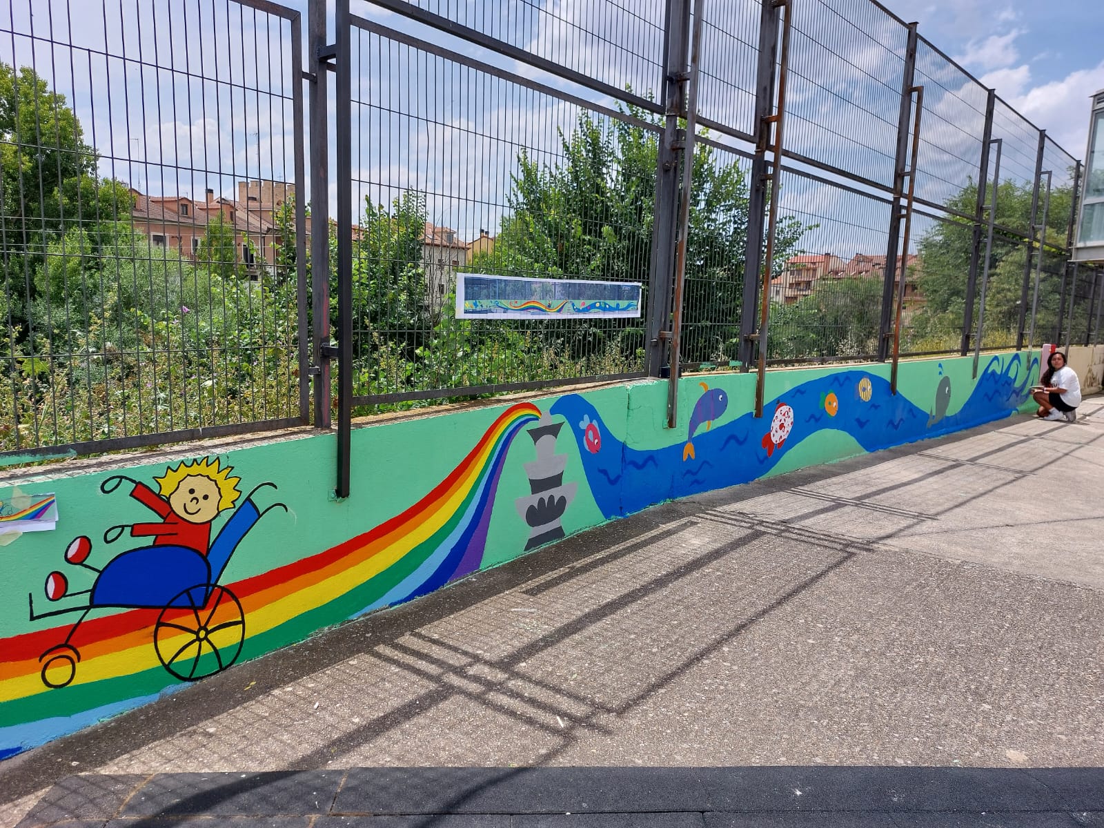 Mural de COFU en el colegio Fuenteminaya