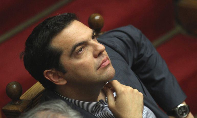 El primer ministro griego, Alexis Tsipras, en el Parlamento griego