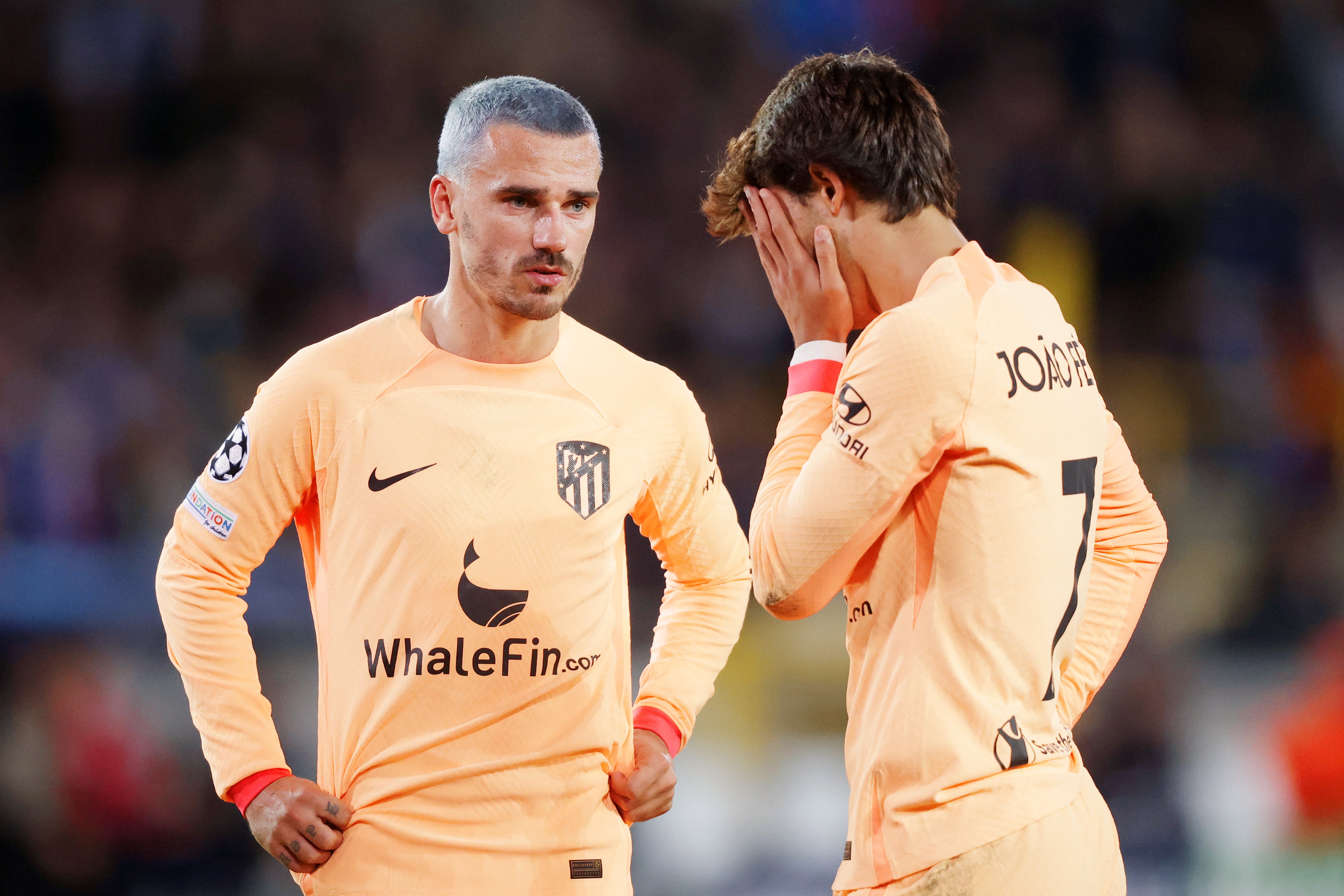 Antoine Griezmann y Joao Félix, con la camiseta del Atlético durante la pasada temporada