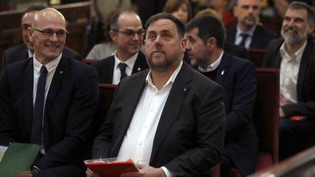 Oriol Junqueras durante la primera fase del juicio