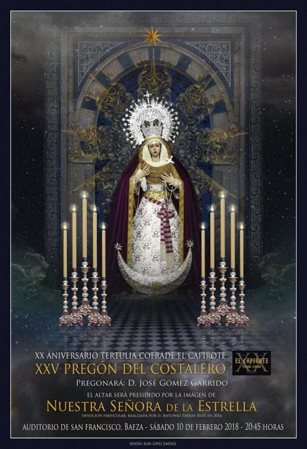 Cartel anunciador del Pregón del Costalero de Baeza