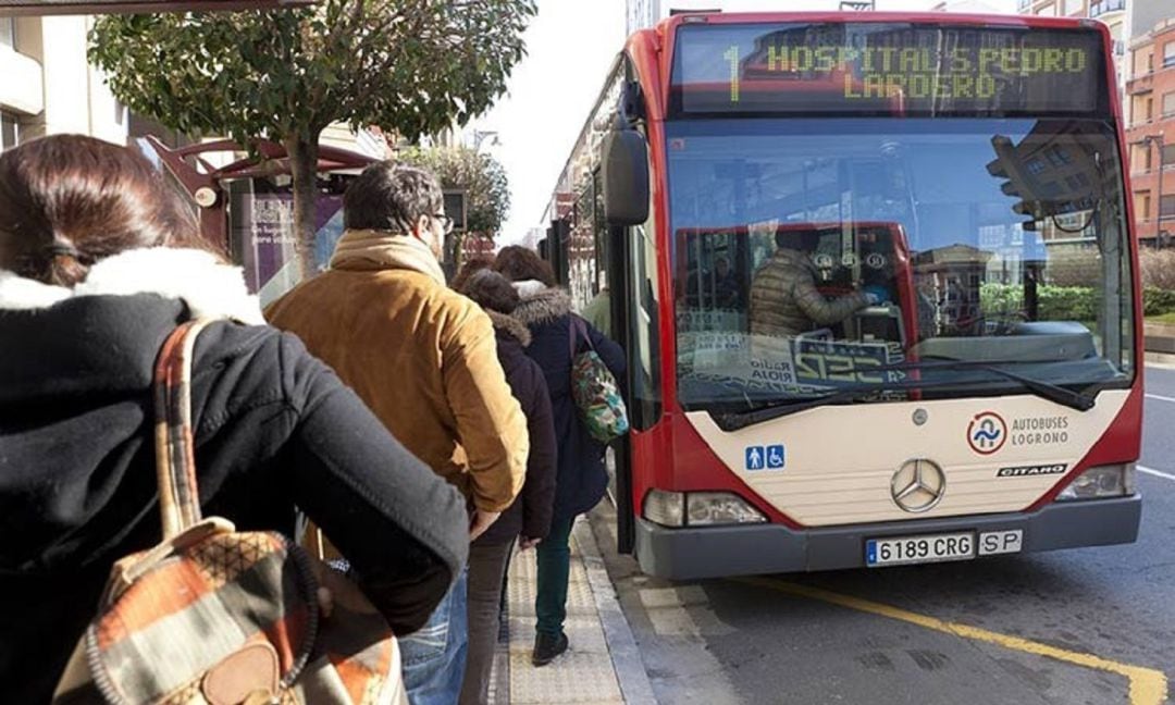 Imagen de archivo del autobús urbano en Logroño.