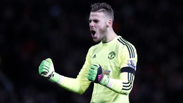 David de Gea en un partido con el United 