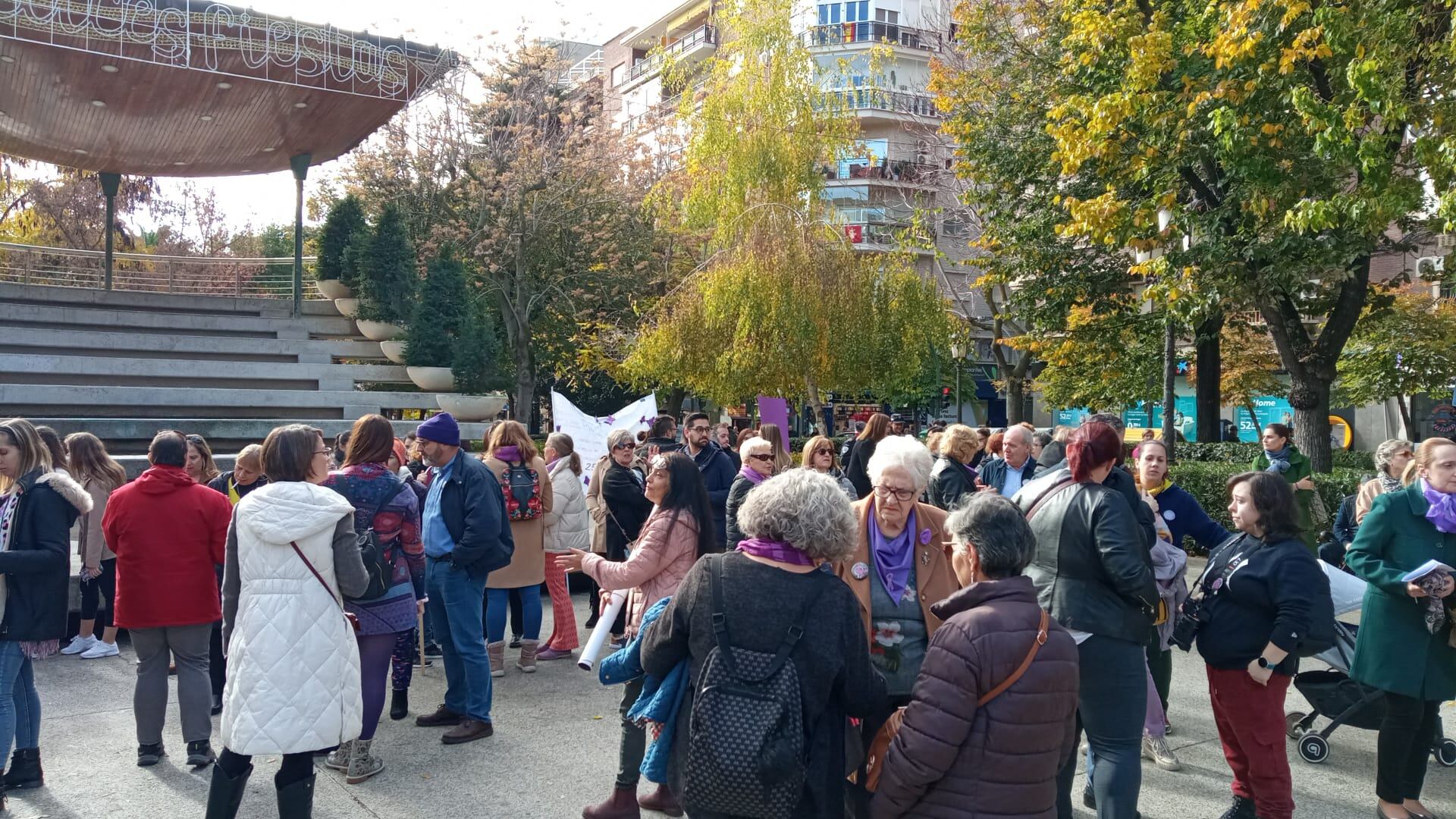 Imagen del acto central del 25-N en Puertollano (Ciudad Real)