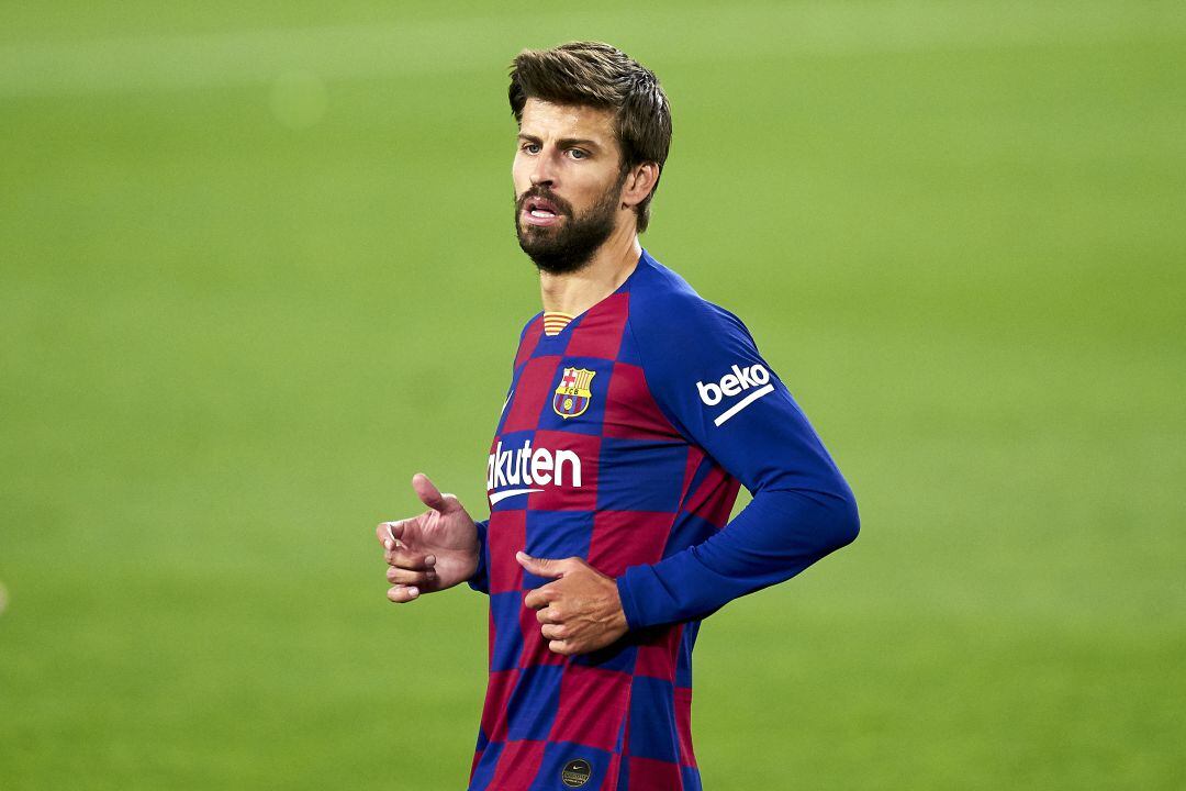 Gerard Piqué, durante el encuentro ante el Sevilla