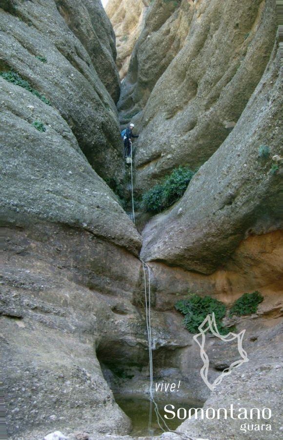 Barranco de lumos. Foto: Turismo Somontano