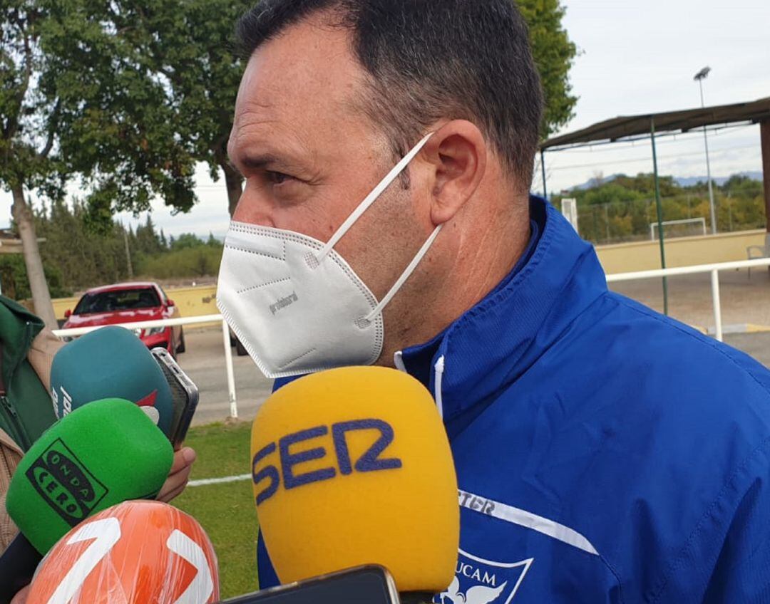 José María Salmerón en la previa del derbi ante Real Murcia