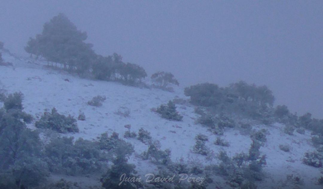 Nieve en las partes altas de Cehegín