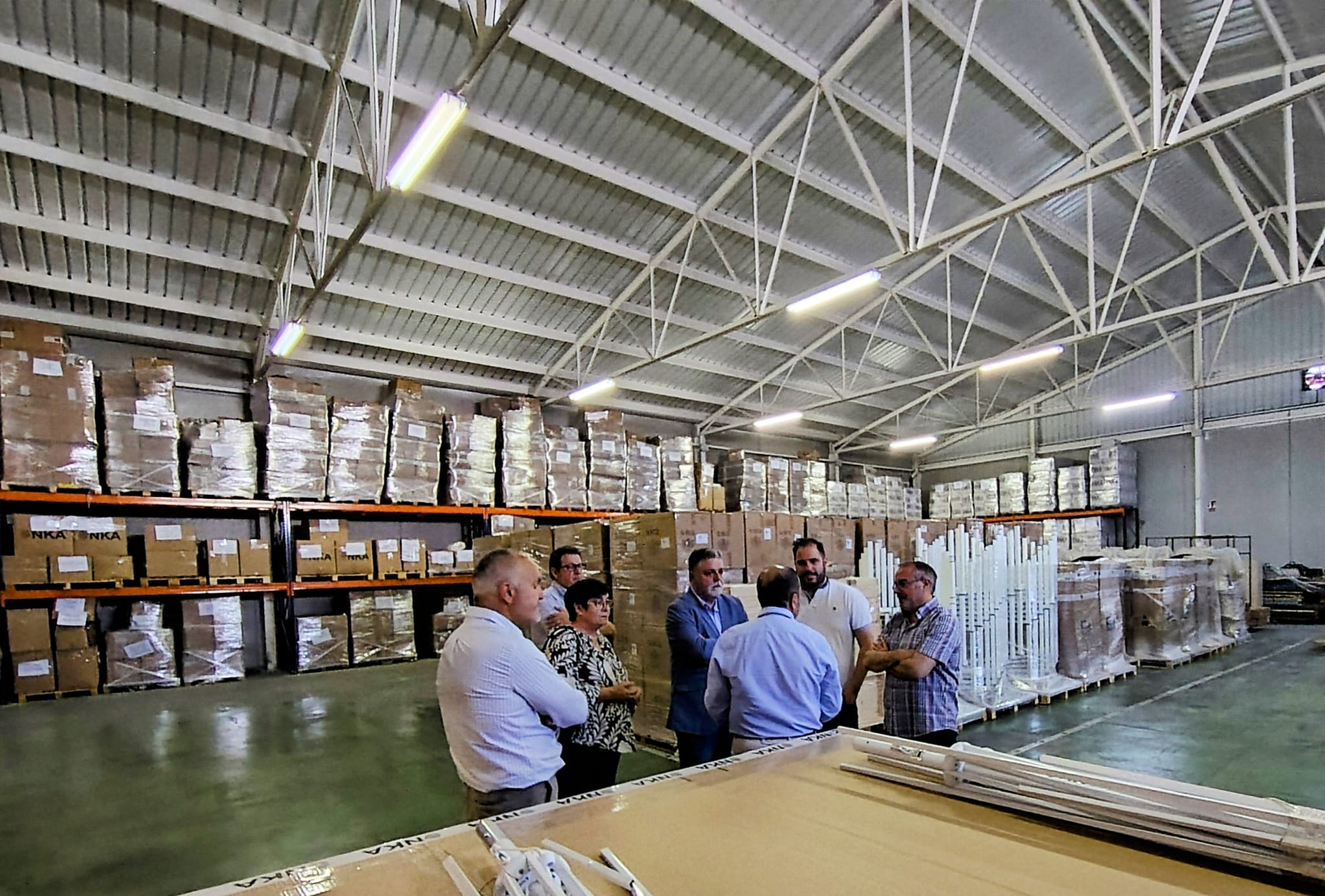 Momento de la visita a la empresa