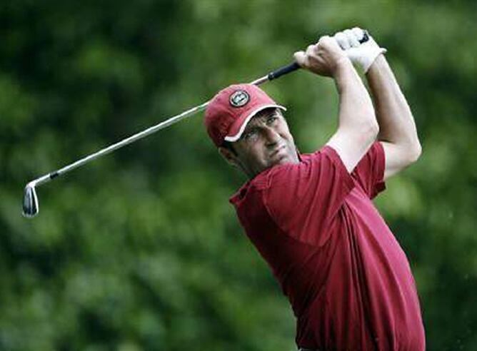 El golfista español Olazábal durante un torneo