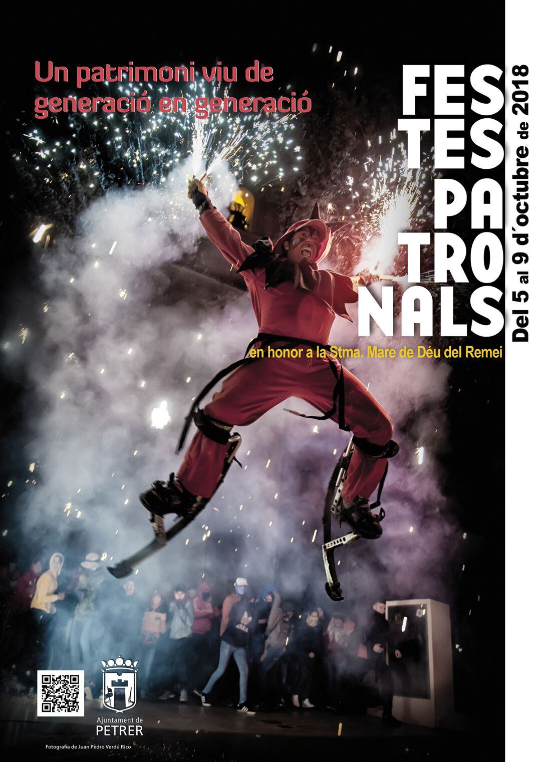 Cartel de las Fiestas Patronales de Petrer, con la imagen de Juan Pedro Verdú 
