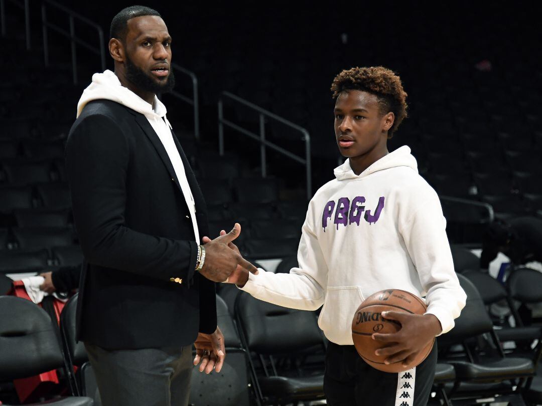 LeBron James y su hijo Bronny