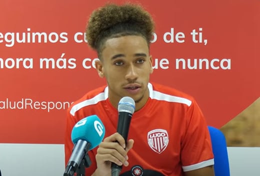 Johaneko durante su presentación con el CD Lugo