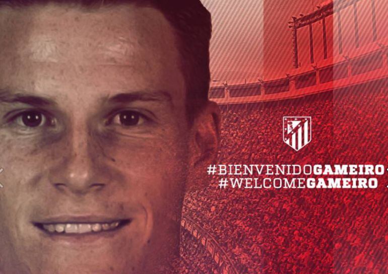 Gameiro lucirá la elástica rojiblanca durante las próximas cuatro temporadas.