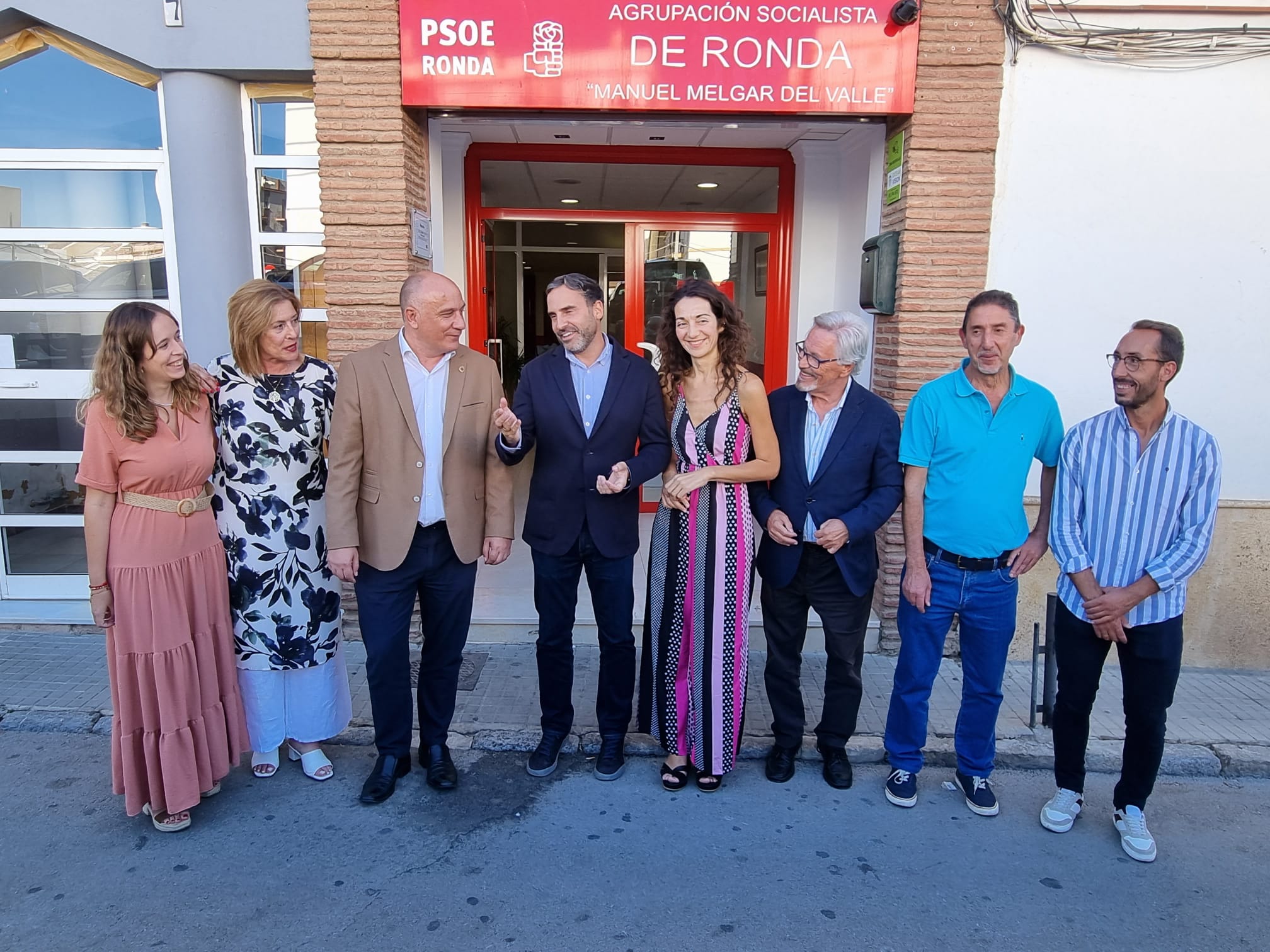 Archivo. Visita del dirigente socialista malagueño, Daniel Pérez, a la &#039;Casa del Pueblo&#039; de Ronda