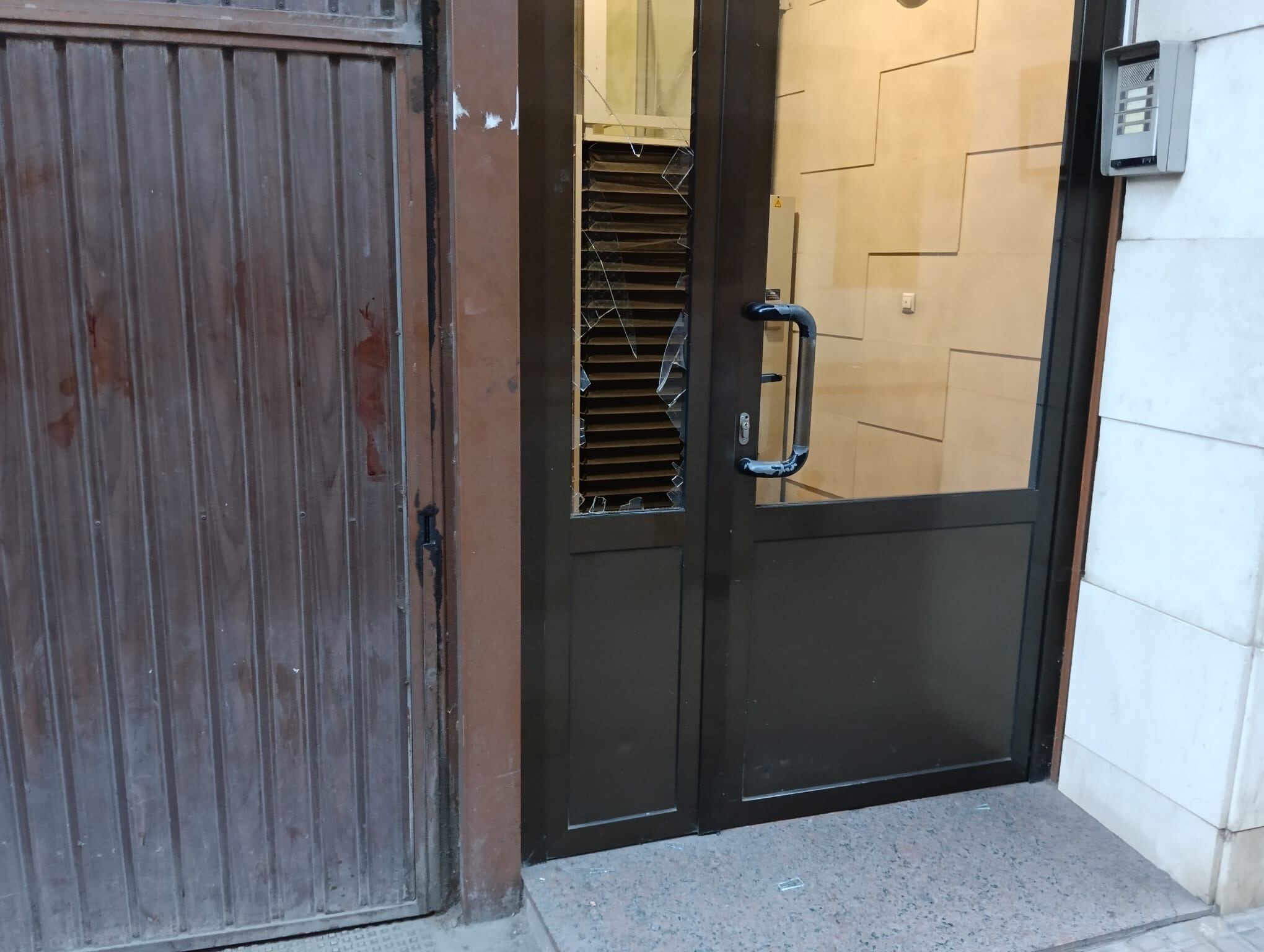 Destrozos en la calle Hospicio