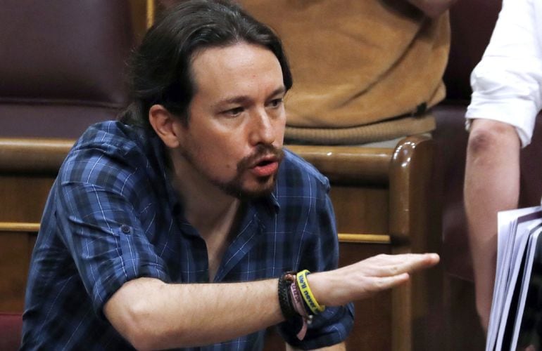 Pablo Iglesias, en el Congreso de los Diputados.