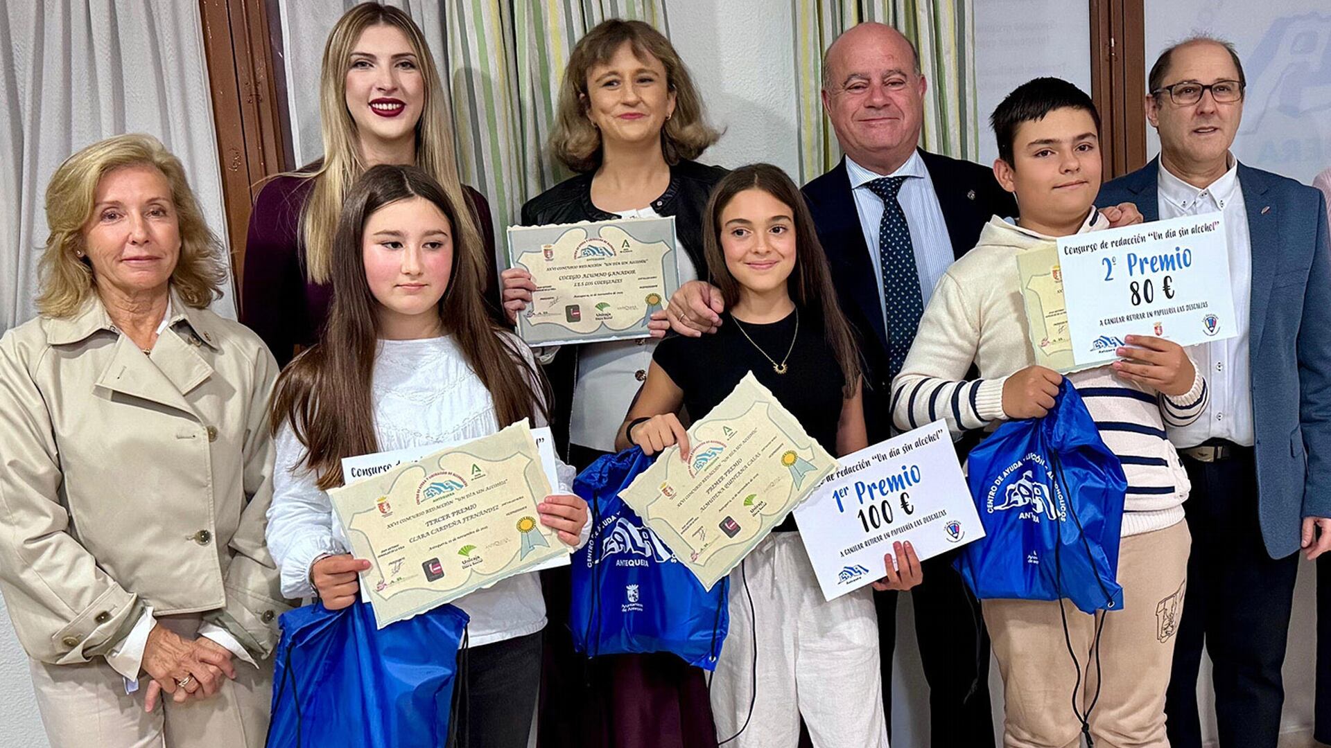 Entrega de premios del Concurso de Redacción “Un Día sin Alcohol” de Antequera