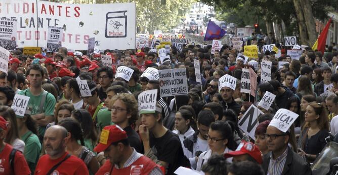 Manifestación en Madrid con motivo de la 'semana de la lucha'