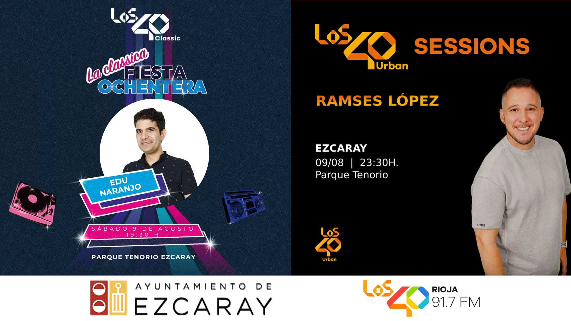 Ezcaray acoge una fiesta ochentera y la fiesta urban de LOS40