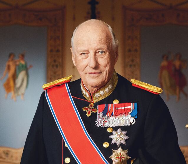 El rey Harald V de Noruega en una foto de la Casa Real