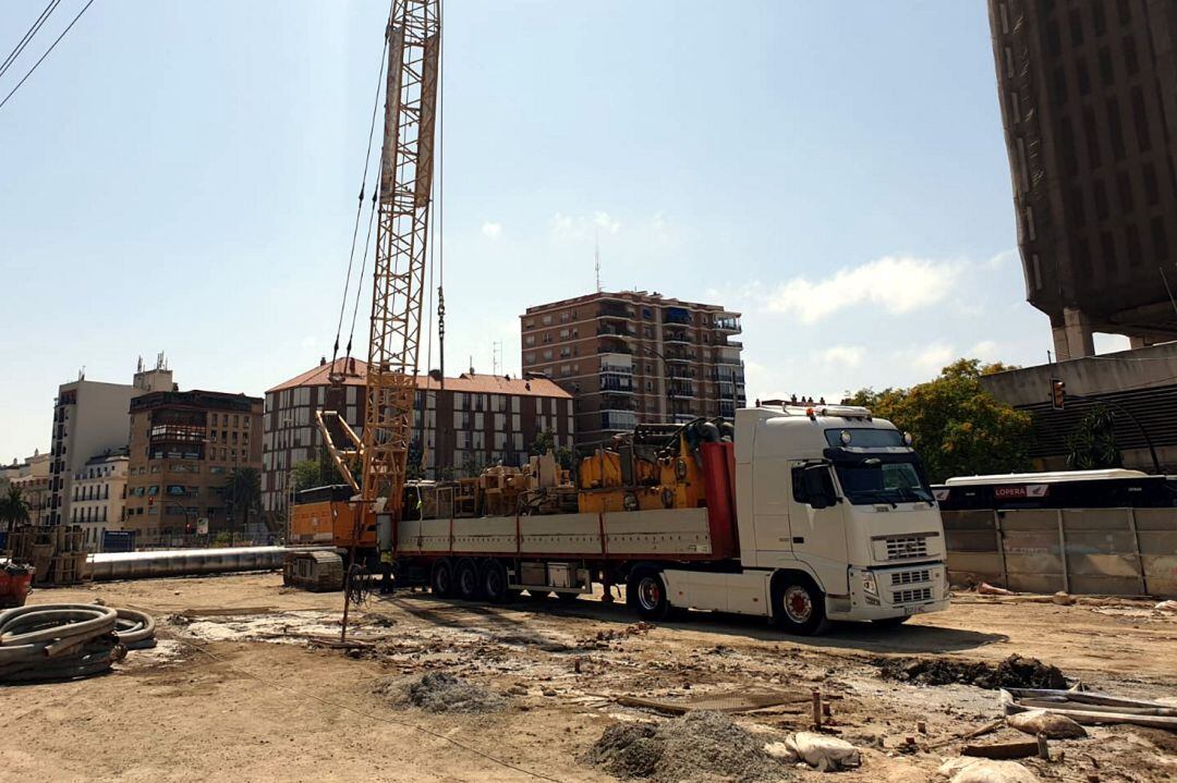 Obras del metro en el centro histórico de Málaga