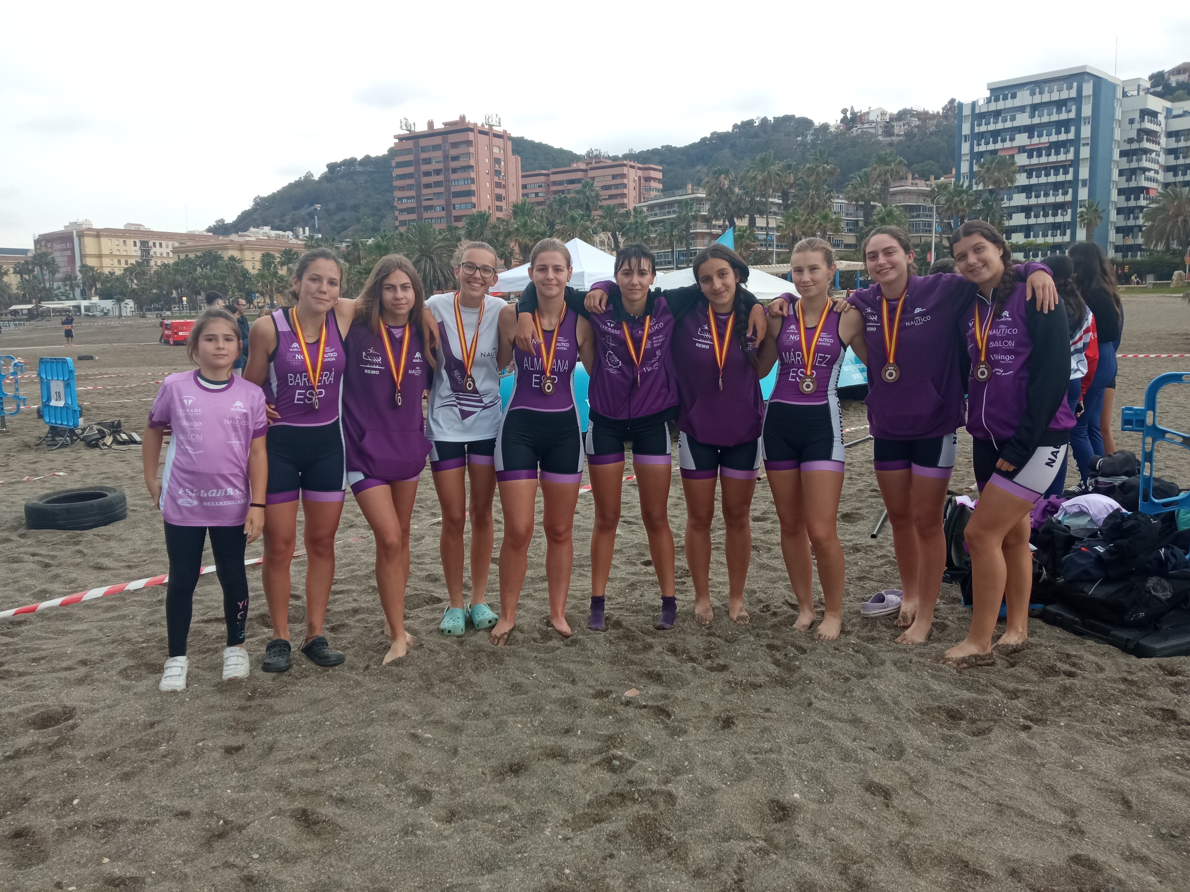 Las cadetes del RCN Gandia en Málaga