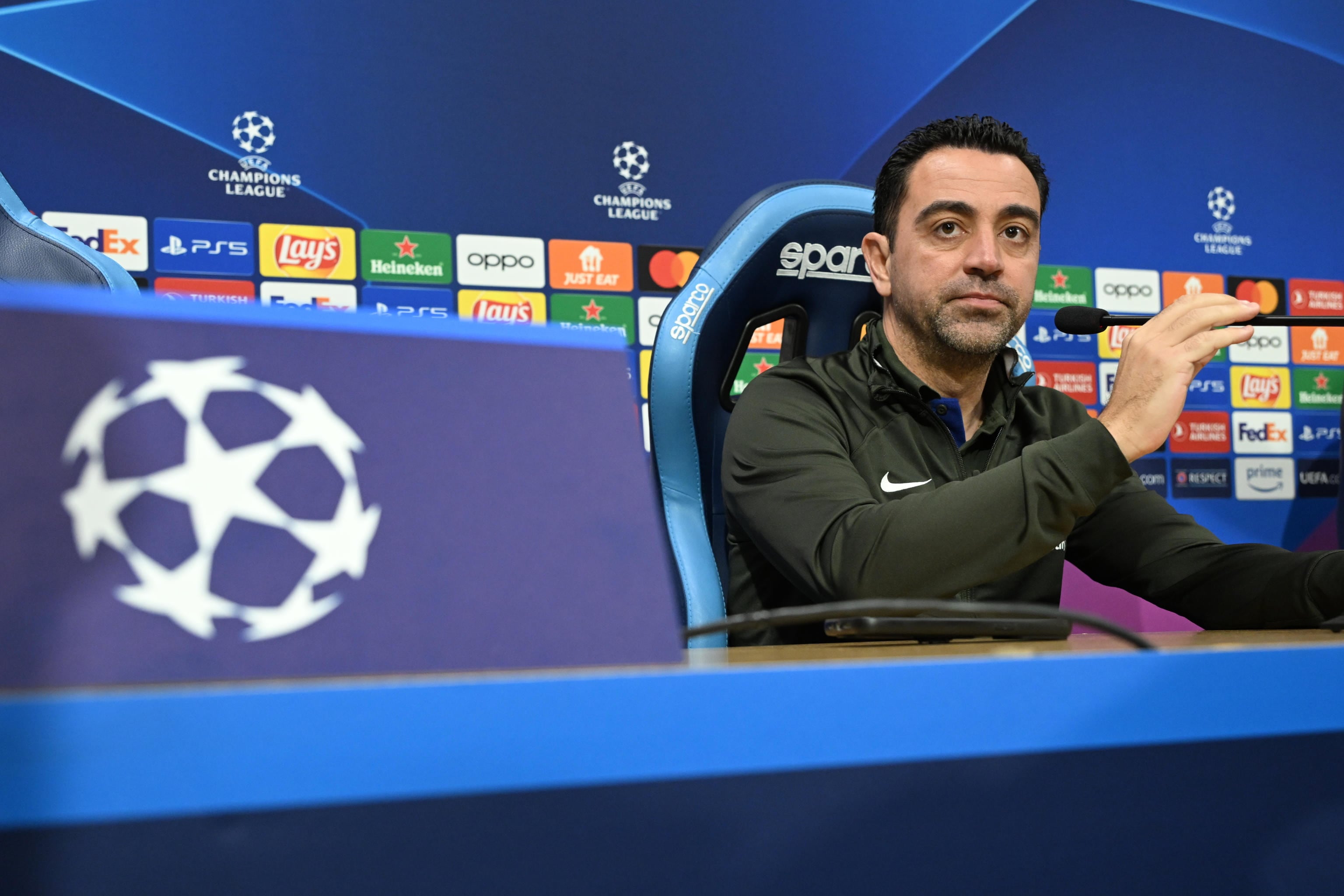 Xavi Hernández, entrenador del FC Barcelona. EFE/EPA/CIRO FUSCO