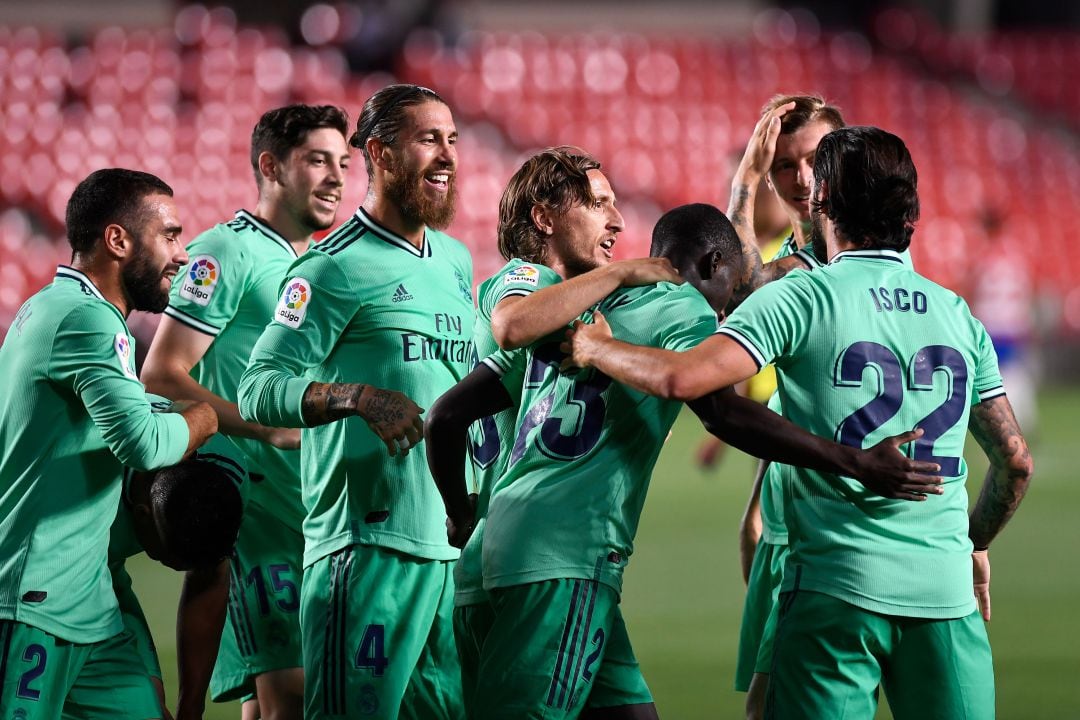 El Real Madrid celebrando un gol