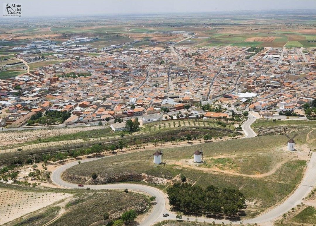 Municipio de Mota del Cuervo desde las alturas