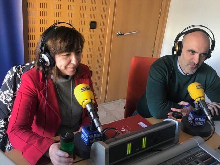 Rosa Melchor en los estudios de SER Alcázar