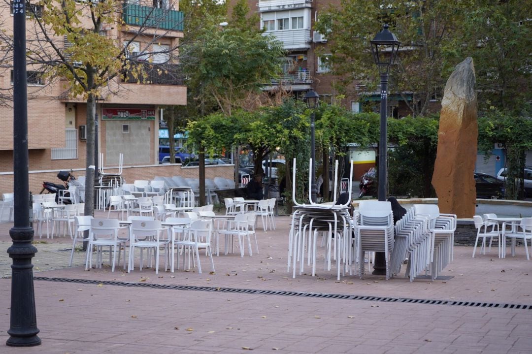 Terraza de un bar de Móstoles