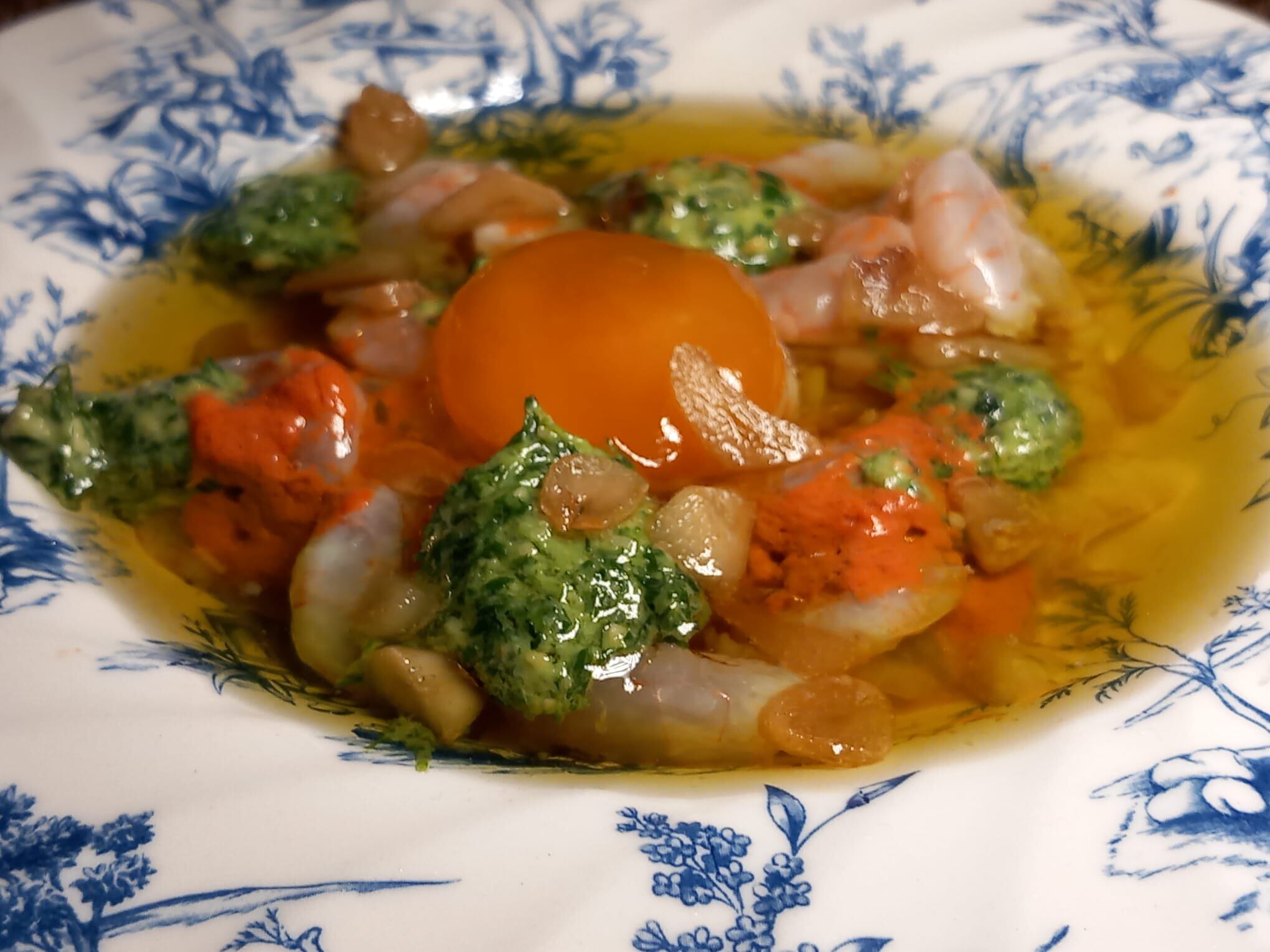 Gambas al ajillo, versión Berdó